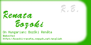 renata bozoki business card
